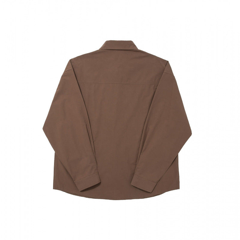 Men's Straight Panel Shirt made of heavy cotton blend with spread collar and full button placket Mune Fashion