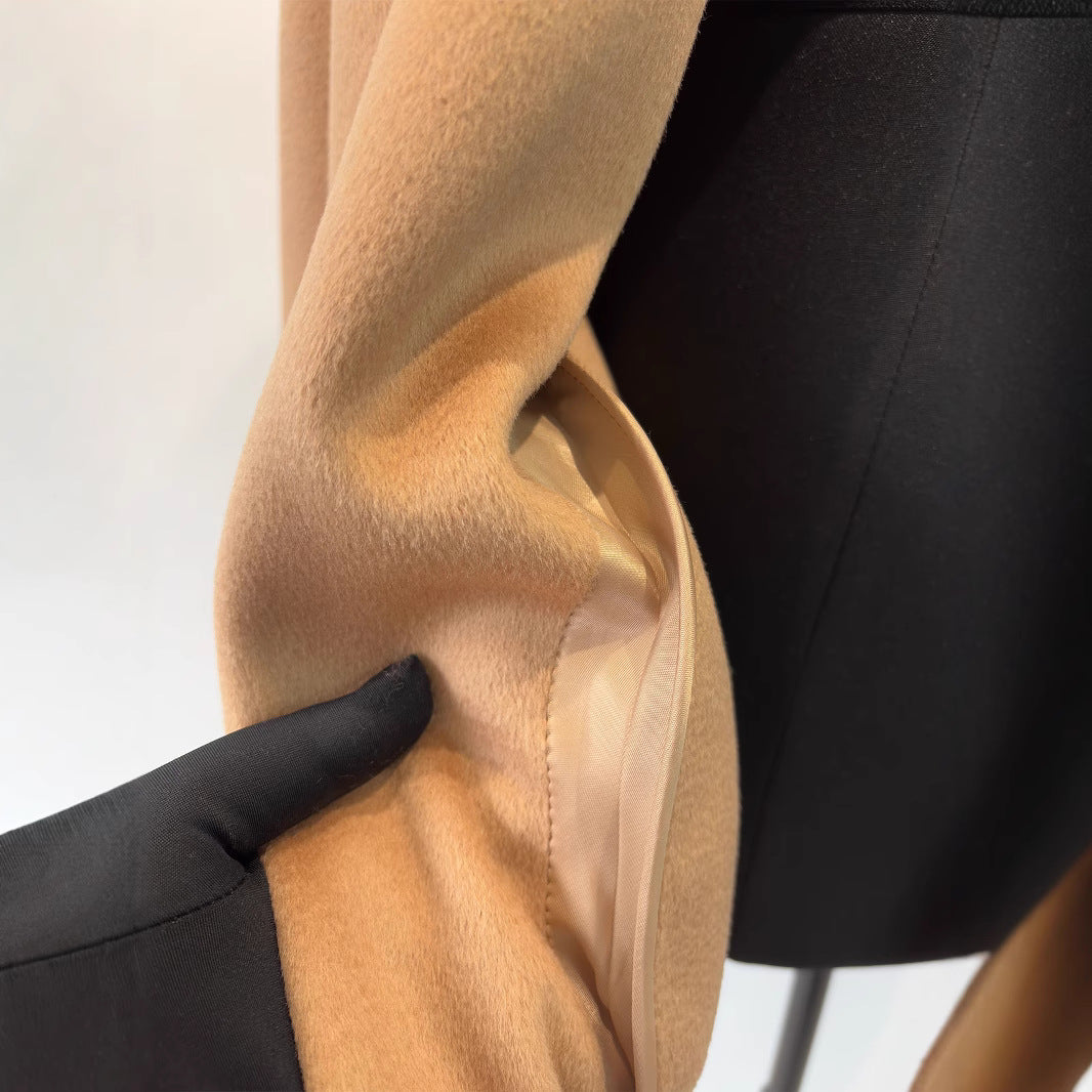 Ladies Elegant Tailored Wrap Coat Mune Fashion