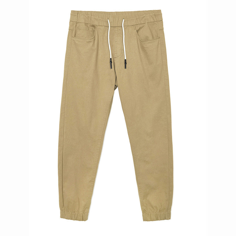 Men's Lightweight Cotton Jogging Pants with Drawstring, Elastic Cuffs and Slanted Pockets Mune Fashion