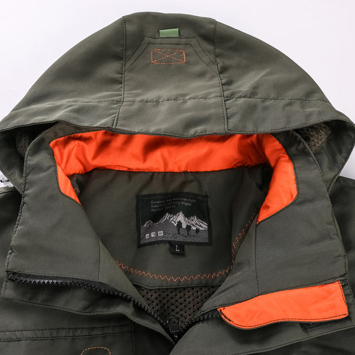 Men's waterproof and windproof outdoor parka with detachable hood Mune Fashion