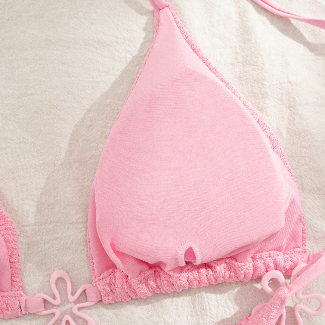 Ladies Bikini Set with floral detail and high-quality structure Mune Fashion