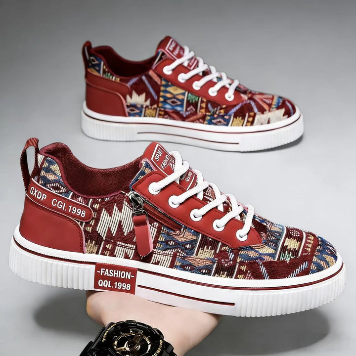Unisex leisure sneakers with fashionable ethnic pattern Mune Fashion
