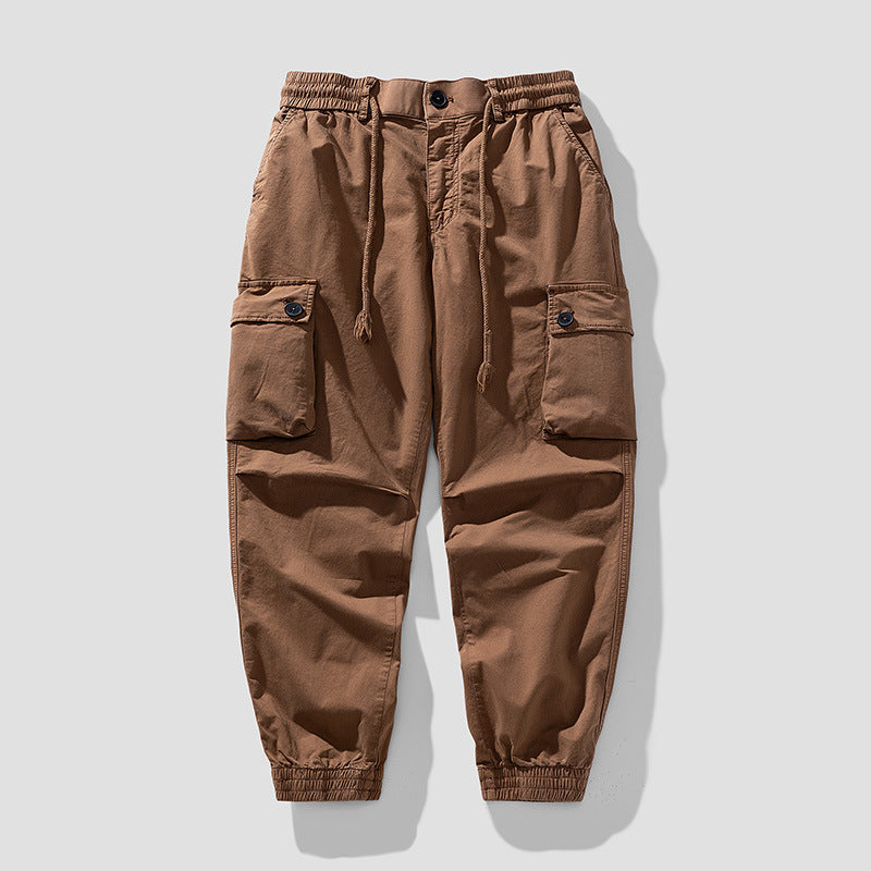Herren Cargo-Joggerhose im Tapered-Utility-Stil mit elastischem Bund und Klapptaschen Mune Fashion