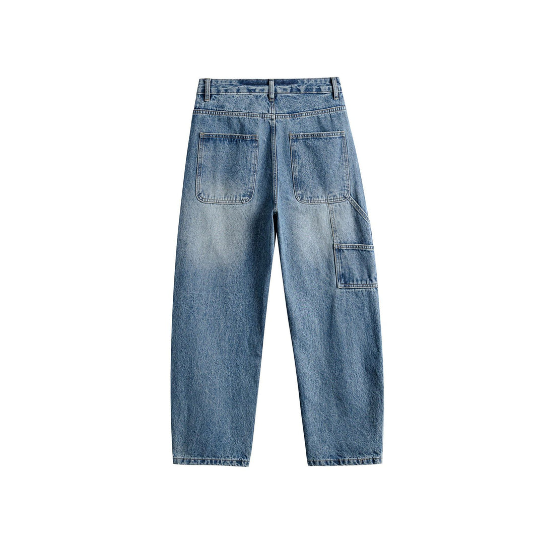 Women's jeans with contrasting knee panels and frayed seams Mune Fashion