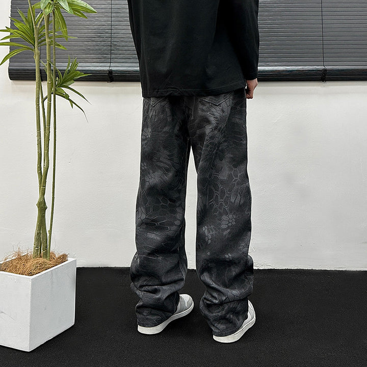 Men's Cargo Pants with Snake Pattern Mune Fashion