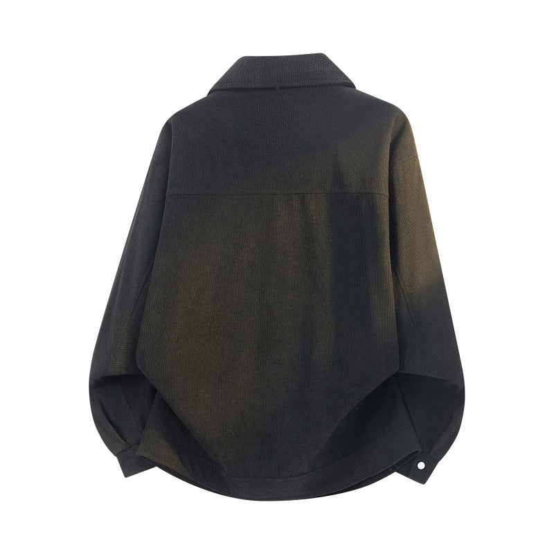 Men's Structure Oversized Shirt Jacket with Padding and Snap Buttons Mune Fashion