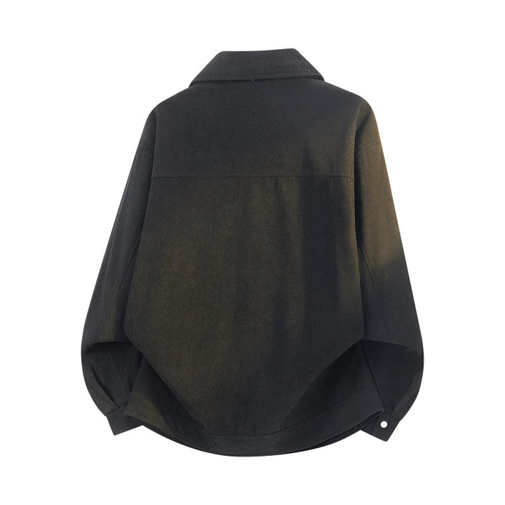 Men's Structure Oversized Shirt Jacket with Padding and Snap Buttons Mune Fashion