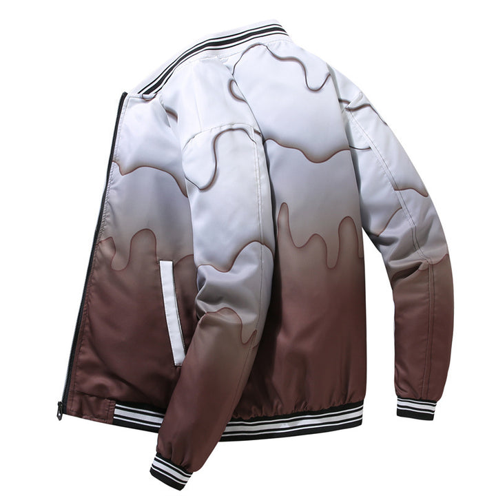 Men's Sporty Bomber Jacket with Modern Patterns Mune Fashion