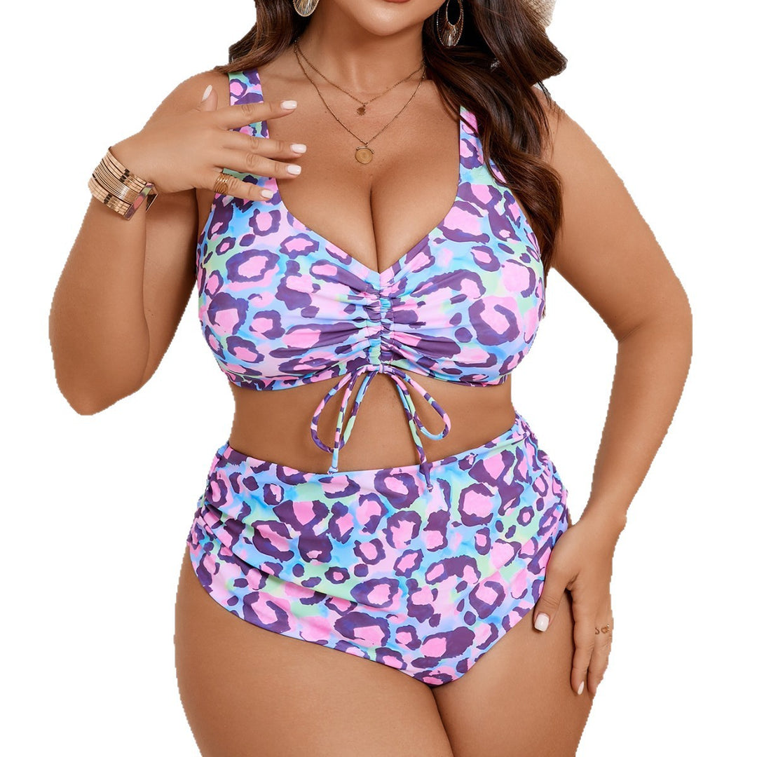 Women Bikini Set with elastic tie detail and high waist Mune Fashion