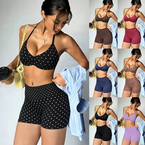 Women's sporty bikini set with high-waisted shorts and elastic support Mune Fashion