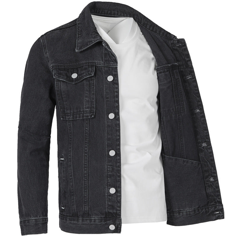 Men's Jeans Jacket In Modern Slim-Fit Design with Practical Pockets and Sturdy Rivets Mune