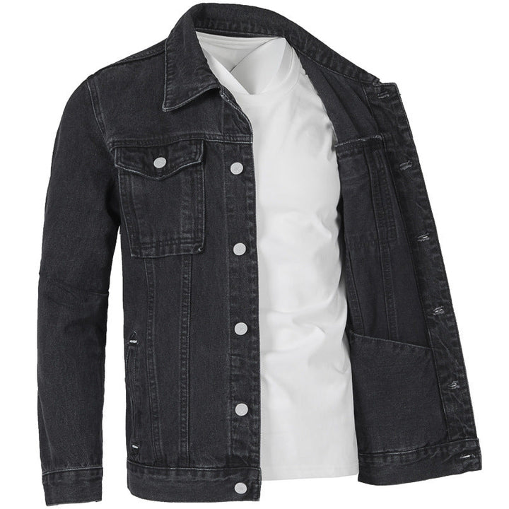 Men's Jeans Jacket In Modern Slim-Fit Design with Practical Pockets and Sturdy Rivets Mune