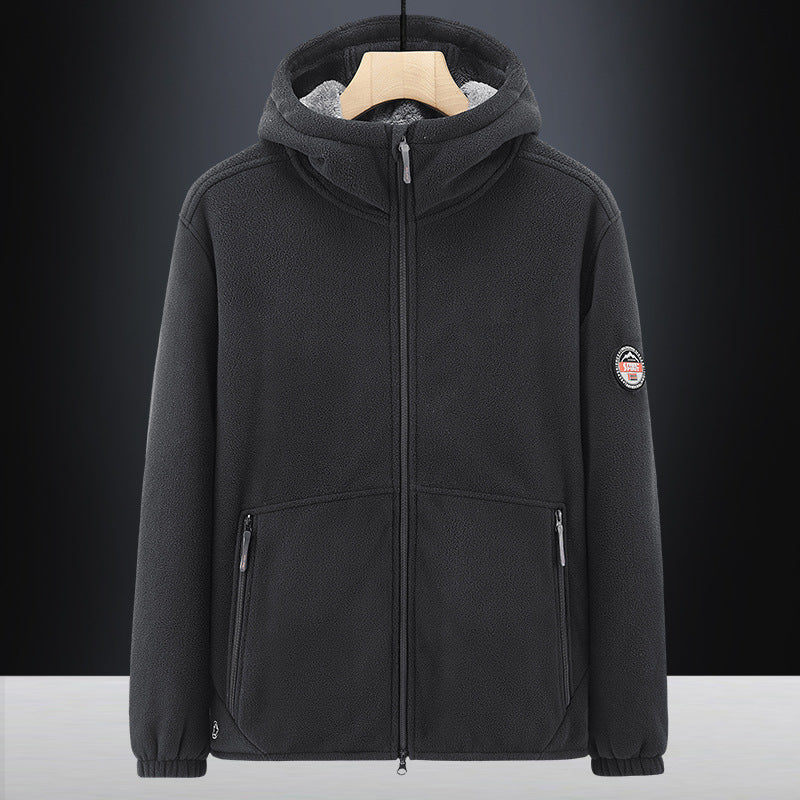 Men's Thermo-Fleece Hoodie with insulating Sherpa trim and concealed zip pockets Mune Fashion