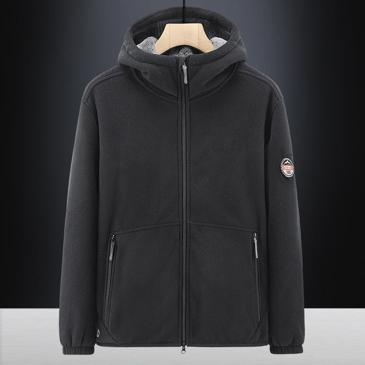 Men's Thermo-Fleece Hoodie with insulating Sherpa trim and concealed zip pockets Mune Fashion