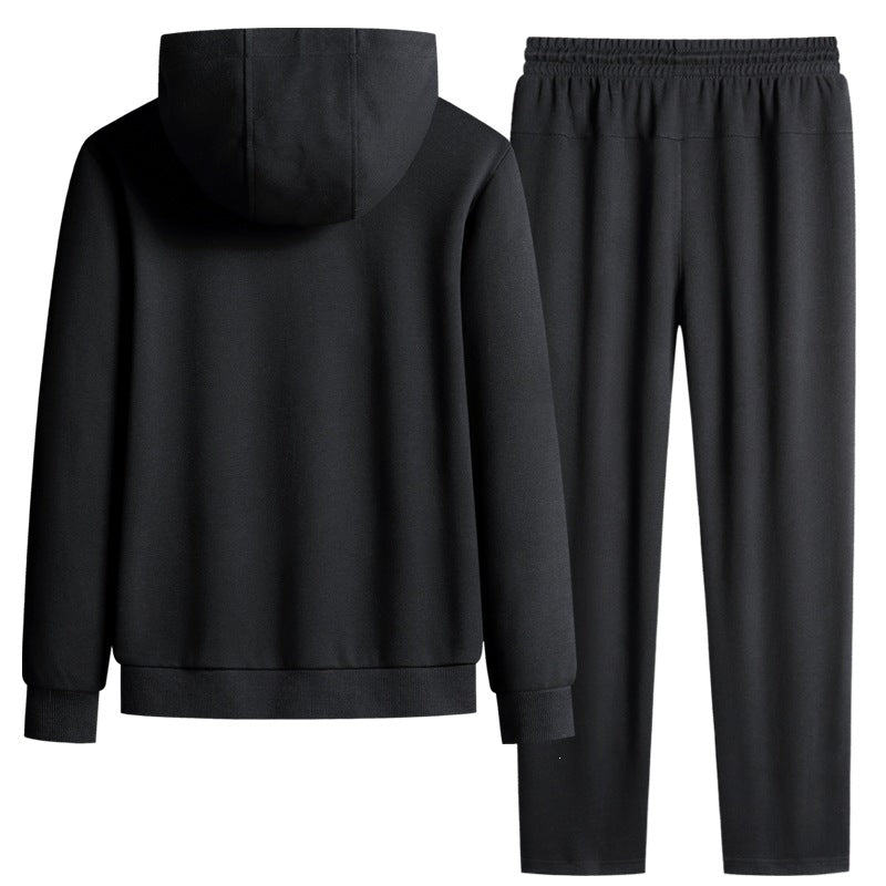 Men's two-piece hooded training set made of French terry with zip-up jacket & tapered joggers Mune Fashion