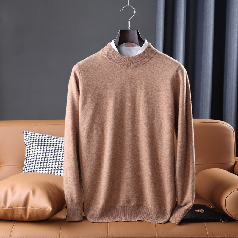 Men's Fine Turtleneck Sweater in Slim Minimal Silhouette made of Wool-Cashmere Mix Mune Fashion
