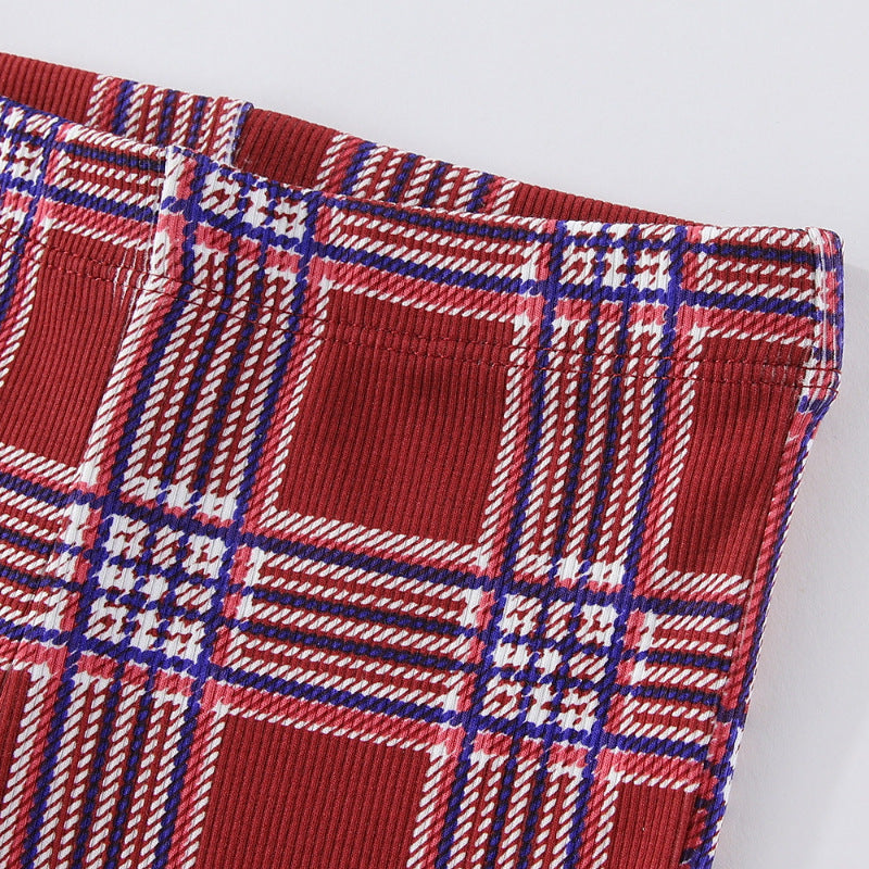 Women's flared pants with check pattern Mune Fashion
