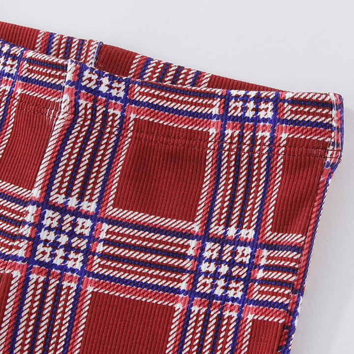 Women's flared pants with check pattern Mune Fashion