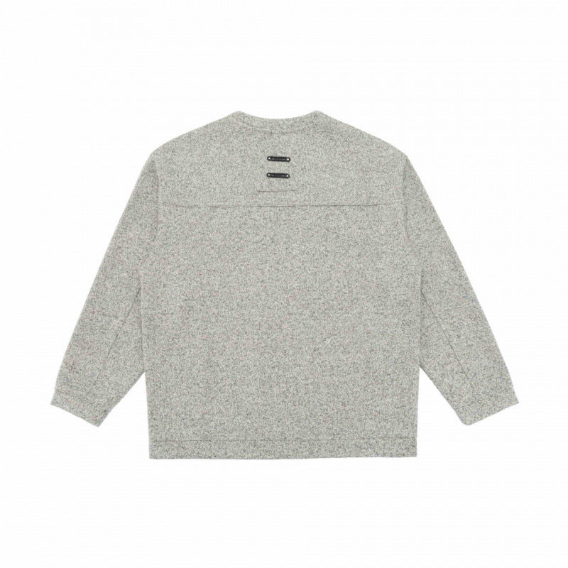 Unisex Oversized mottled knit sweater in boxy cut with round neck Mune Fashion