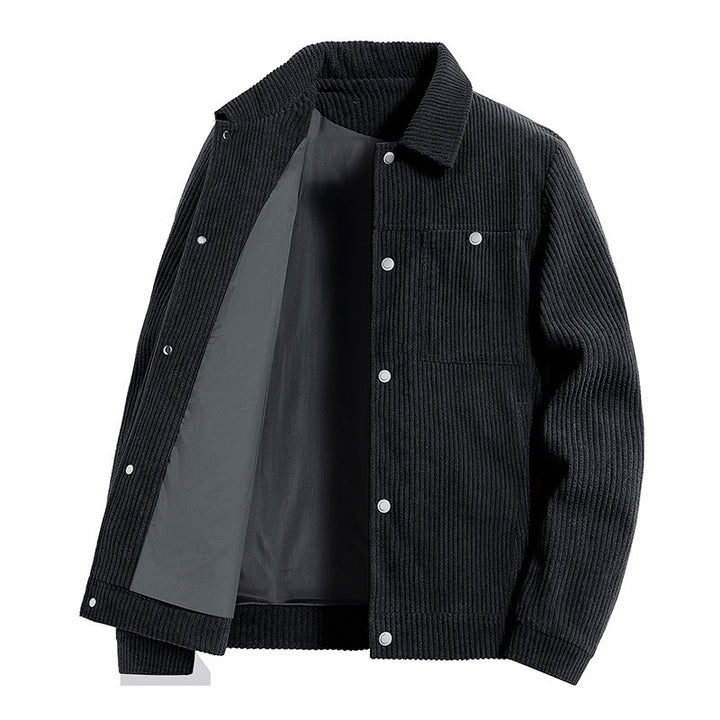 Men's Soft Cord Jacket with Fleece Lining Mune Fashion