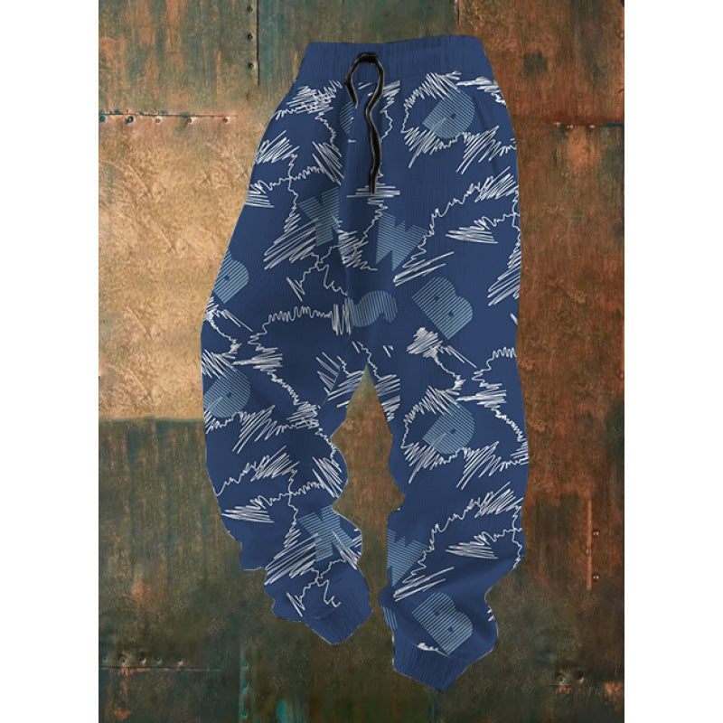 Women's Comfortable Leisure Pants with Creative Print Mune Fashion