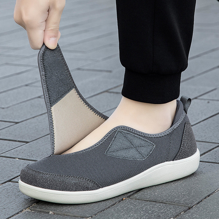 Women's one-handed adjustable slip-on half shoe with Velcro strap, breathable mesh and shock-absorbing EVA sole Mune Fashion