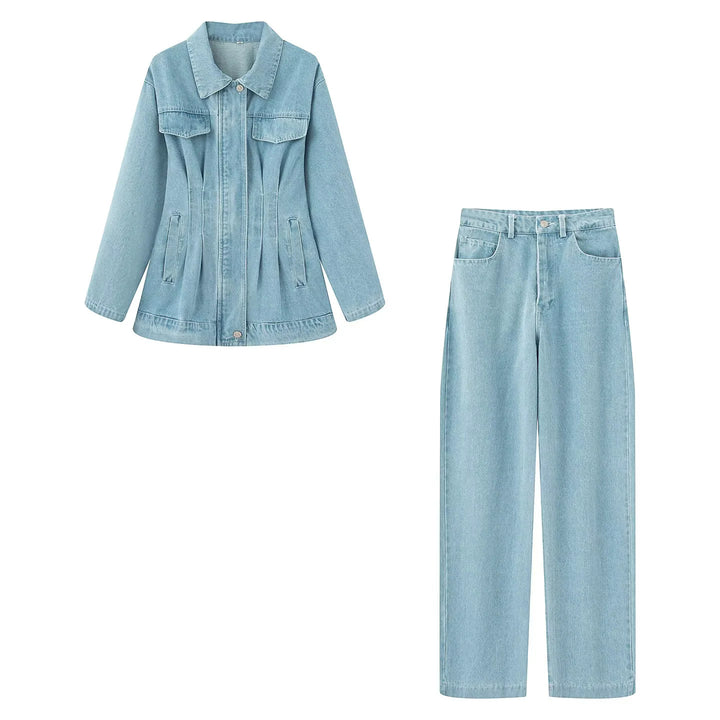 Women’s high-waisted wide jeans with straight leg and classic pocket design Mune Fashion