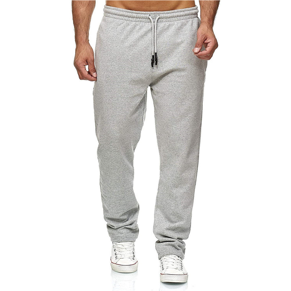 Men's straight-cut jogging pants with brushed fleece on the inside, high comfort waistband and drawstring Mune Fashion