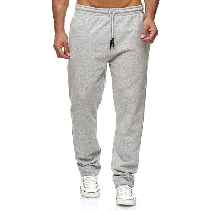 Men's straight-cut jogging pants with brushed fleece on the inside, high comfort waistband and drawstring Mune Fashion