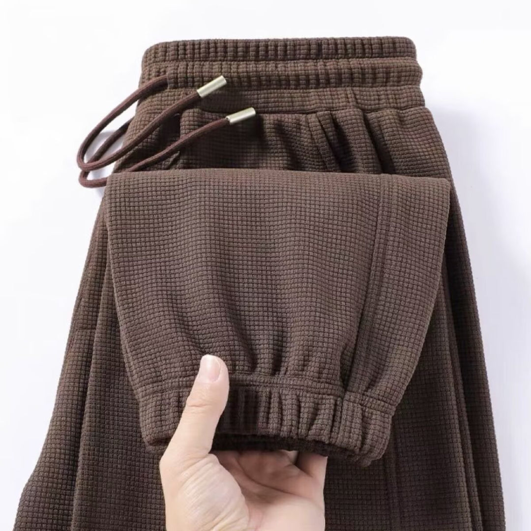Men's Sporty Sweatpants with Textured Material Mune Fashion
