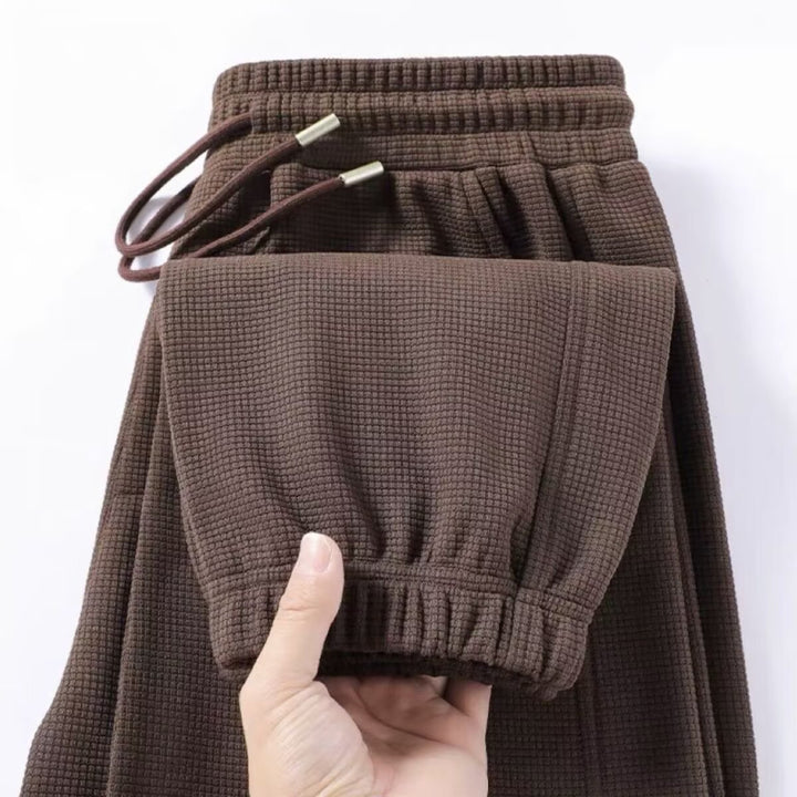 Men's Sporty Sweatpants with Textured Material Mune Fashion