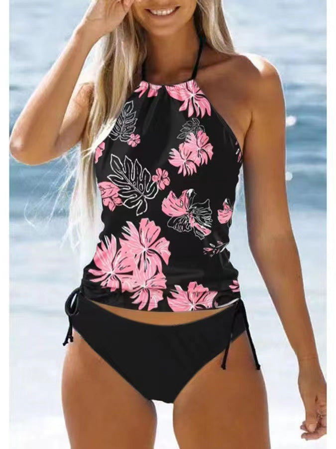 Women's Tankini with floral pattern and adjustable straps Mune Fashion