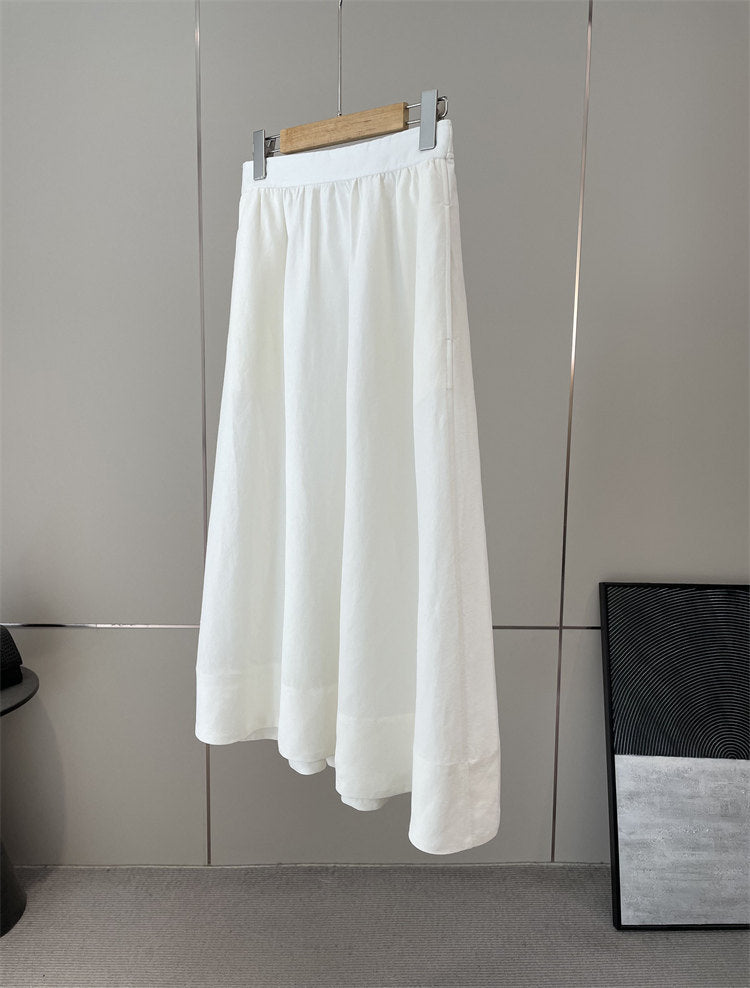 Ladies Elegant, airy Maxi skirt with elastic waistband Mune Fashion