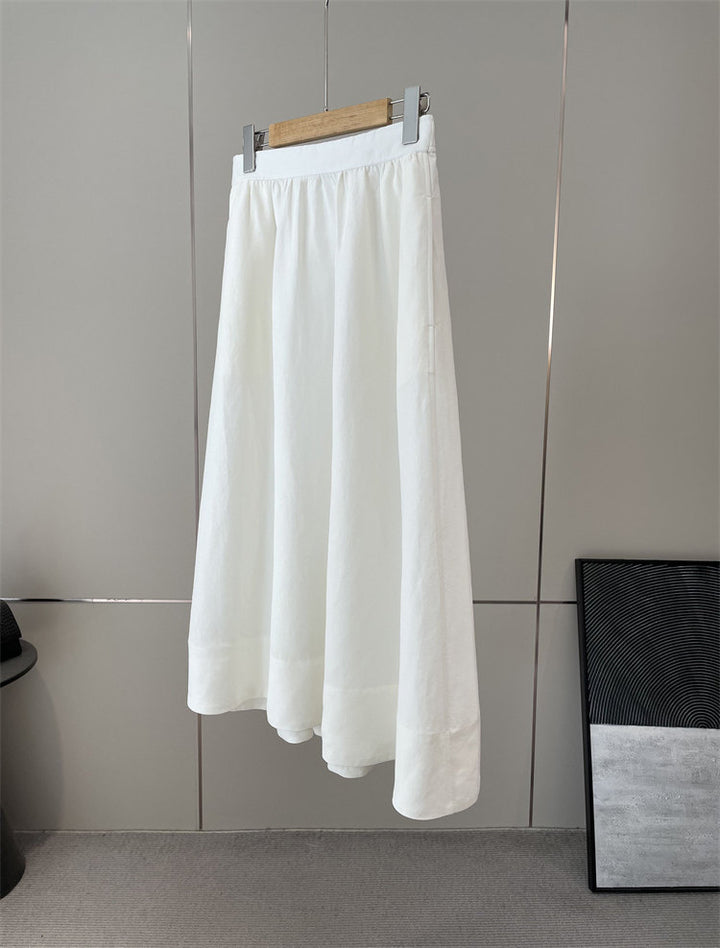 Ladies Elegant, airy Maxi skirt with elastic waistband Mune Fashion