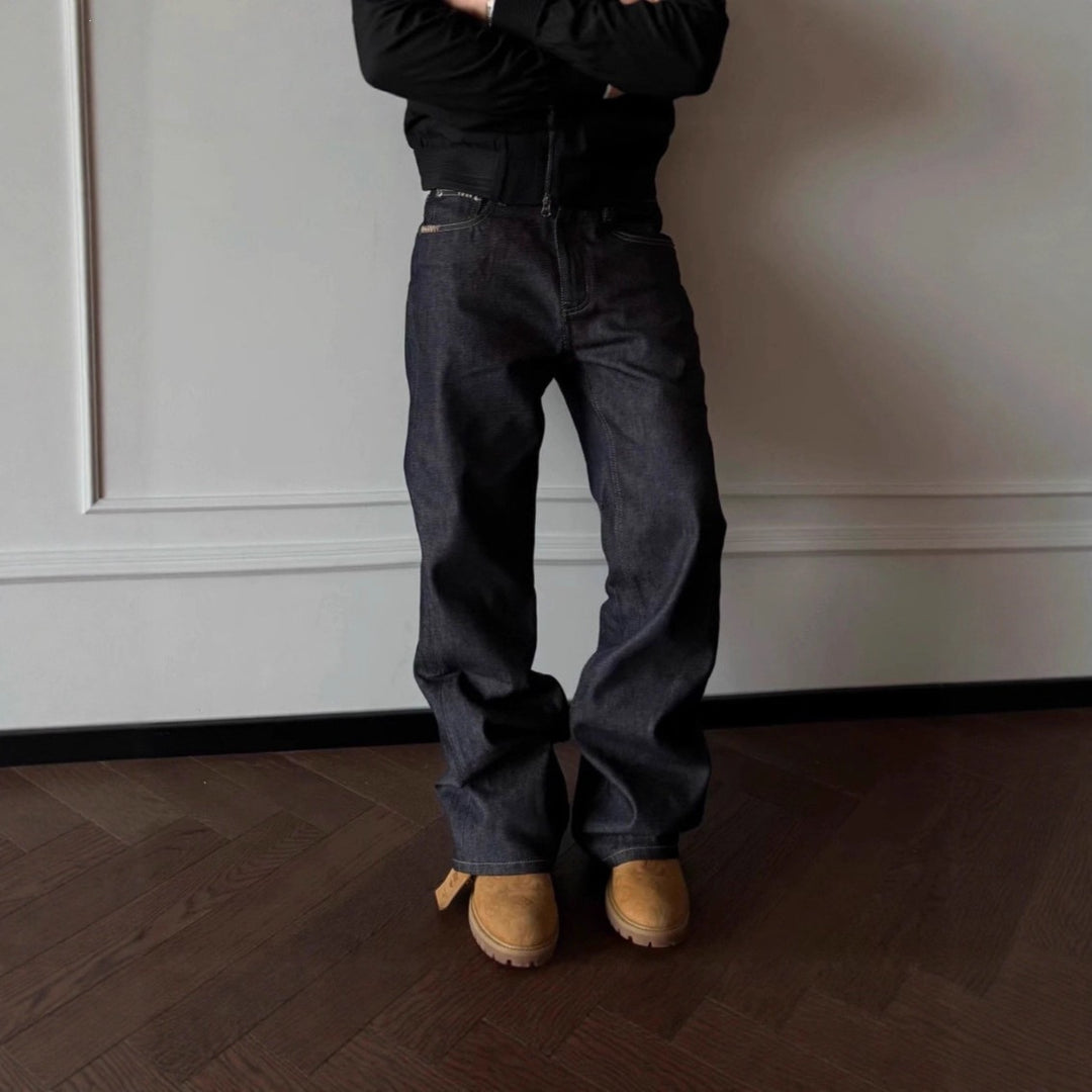 Men Wide-Cut Denim Jeans Mune Fashion