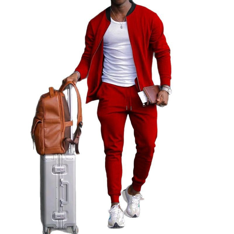 Men's nan sportives leisure set with bomber jacket and tapered jogging pants made of cotton blend Mune Fashion