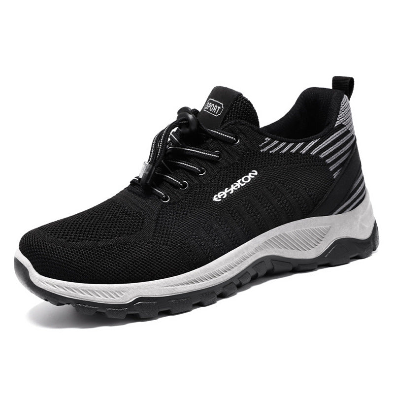 Men's nan multifunctional knitted sports shoe with quick-lace closure, shock-absorbing EVA midsole, and grippy trail outsole Mune Fashion