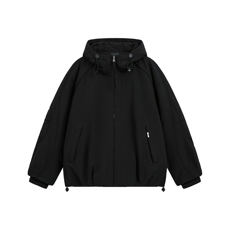 Women's oversized padded hooded jacket with raglan sleeves and drawstring Mune Fashion