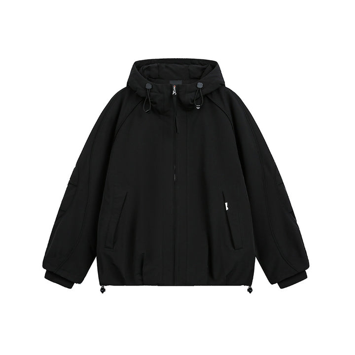 Women's oversized padded hooded jacket with raglan sleeves and drawstring Mune Fashion