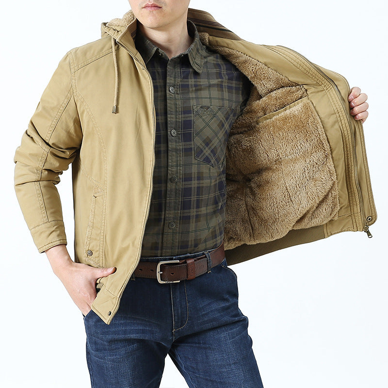 Men's utility hooded jacket in field parka style with thermal lining and multifunctional pockets Mune Fashion