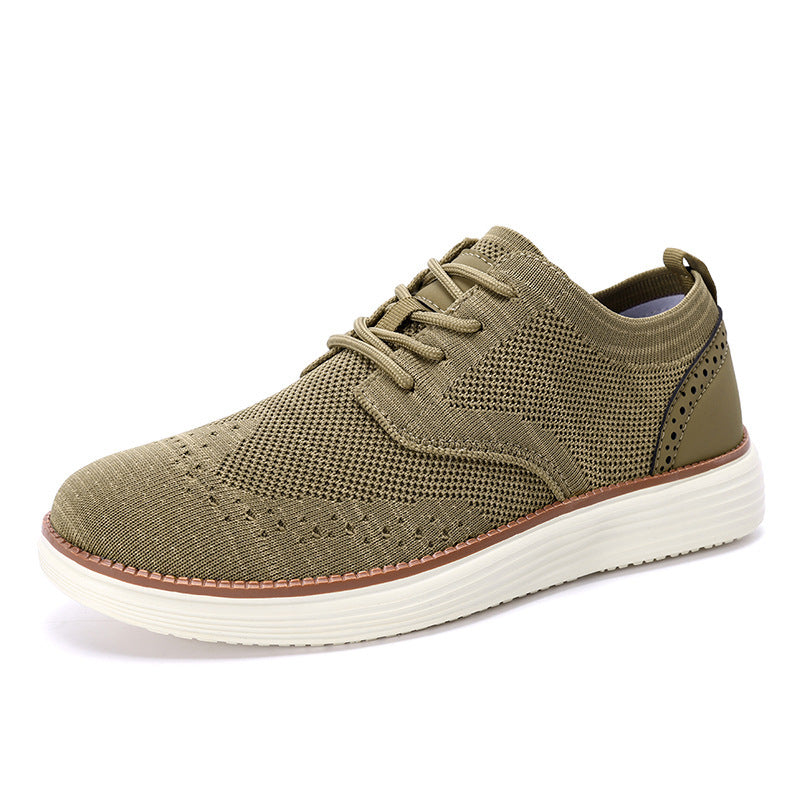 Men's knitted Oxford sneaker with wingtip perforation and feather-light EVA sole Mune Fashion
