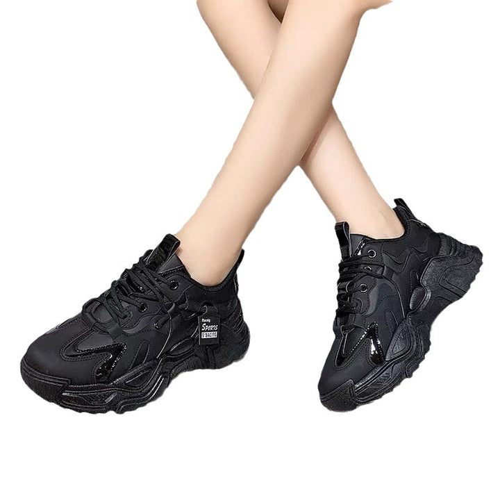 Women's chunky sports sneakers with extra high profile sole and breathable mesh lining Mune Fashion
