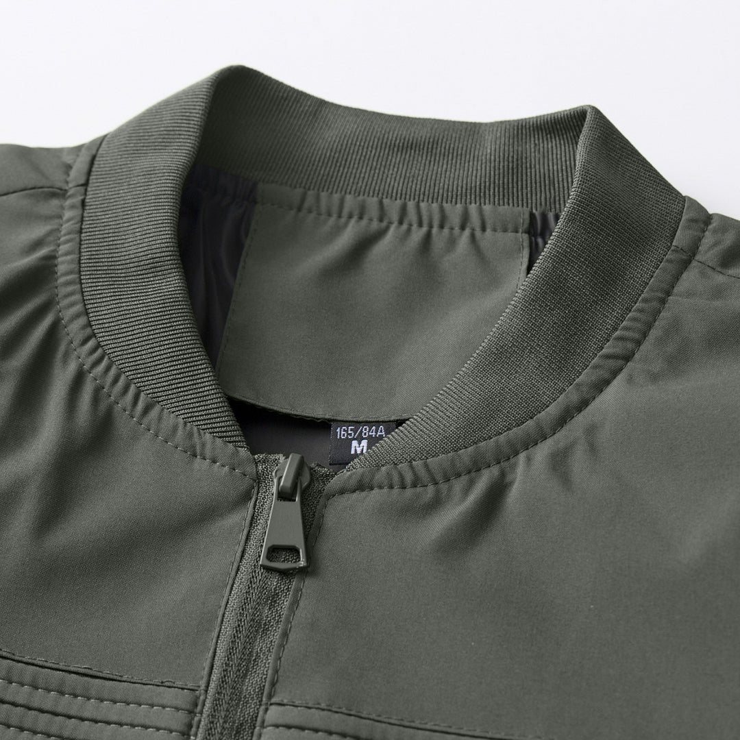 Men's Fashionable Bomber Jacket with Practical Zipper Mune Fashion