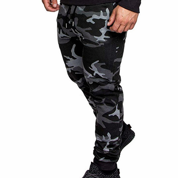Men's Tapered Sweatpants made of cotton blend with elastic waistband, drawstring, and ribbed cuffs Mune Fashion