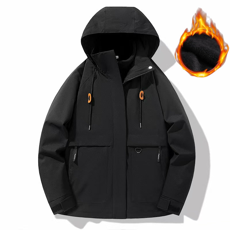 Men's Padded Softshell Functional Jacket with Hood, Fleece Inner Lining & Concealed Zipper Mune Fashion