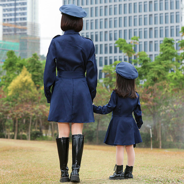 Girl Police Costume with Skirt and Shirt Mune Fashion