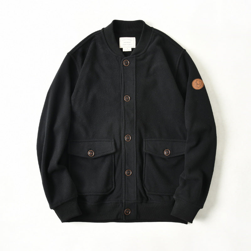 Men's fleece jacket with practical pockets Mune Fashion