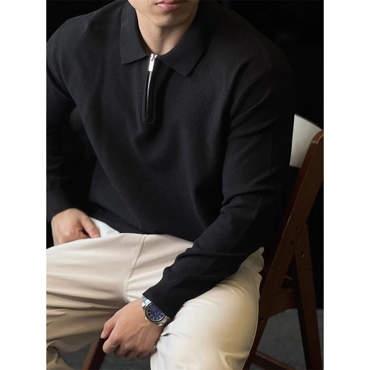 Men's Stylish Knit Sweater with Half-Zip Mune Fashion
