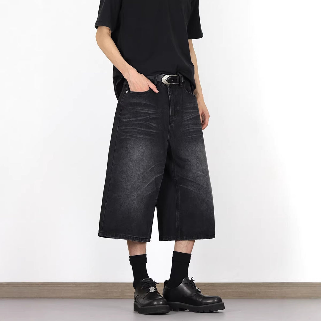 Men's Fashion Dialen Denim Cargo Shorts Mune Fashion