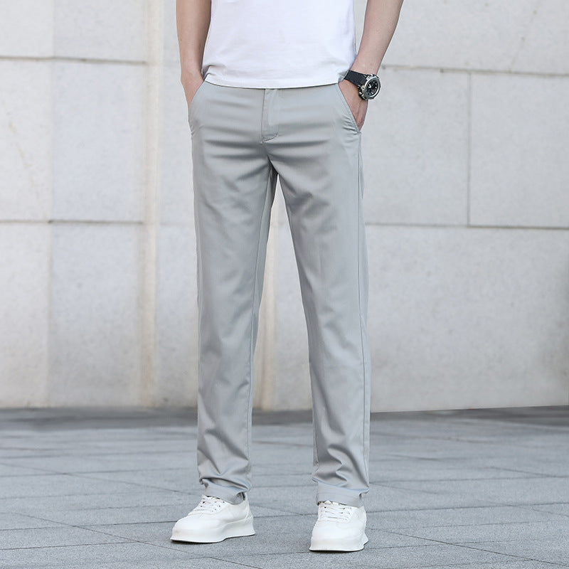 Men's Slim Stretch Chino Pants in Business Casual Look Mune Fashion